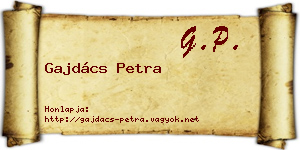 Gajdács Petra névjegykártya
